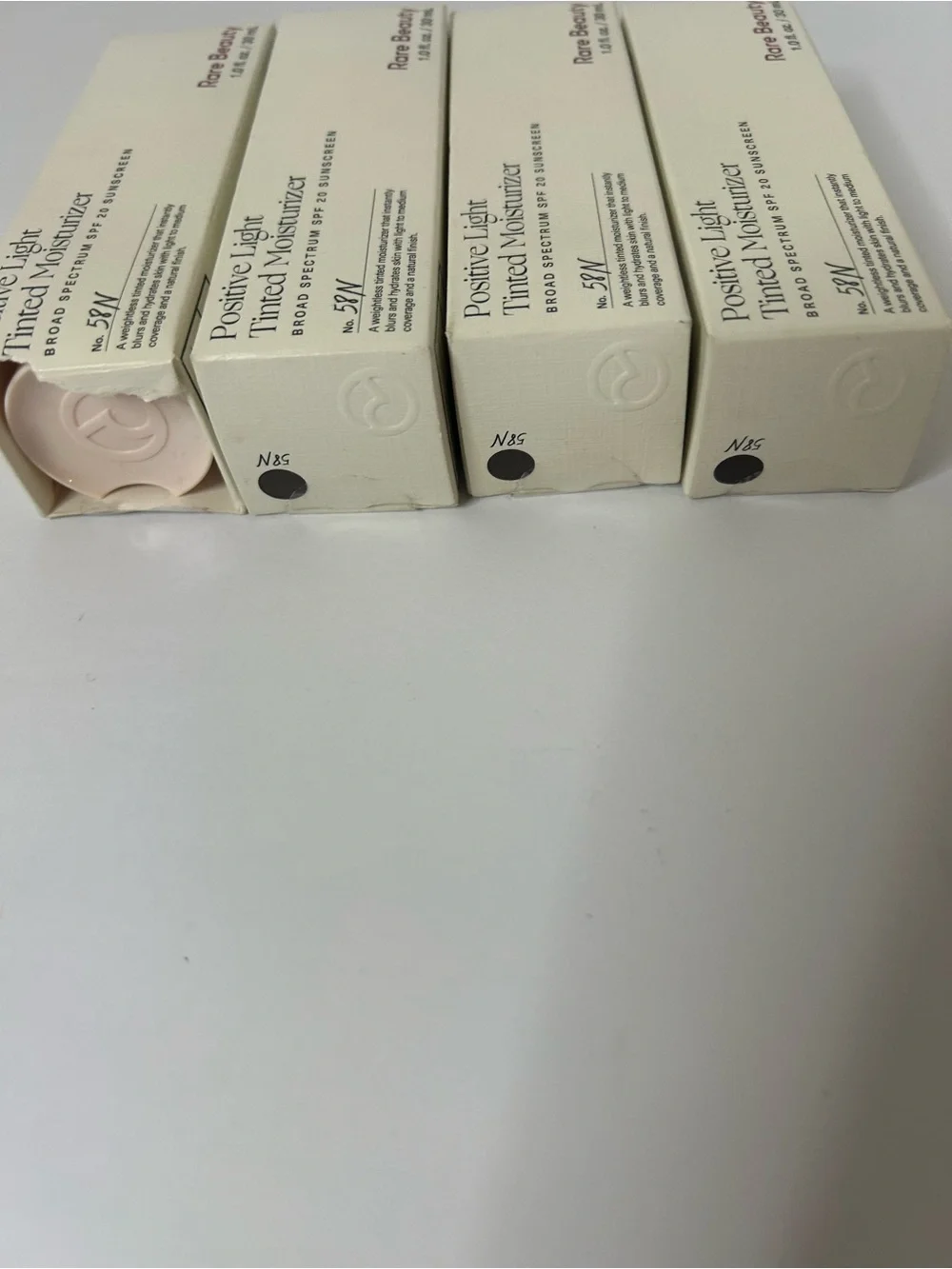 Rare Beauty ~ Positive Light‎ Tinted Moisturizer SPF 20 ~58N 1 oz Lot Of 4.  New